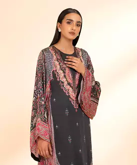 2 Piece - Printed Silk Suit