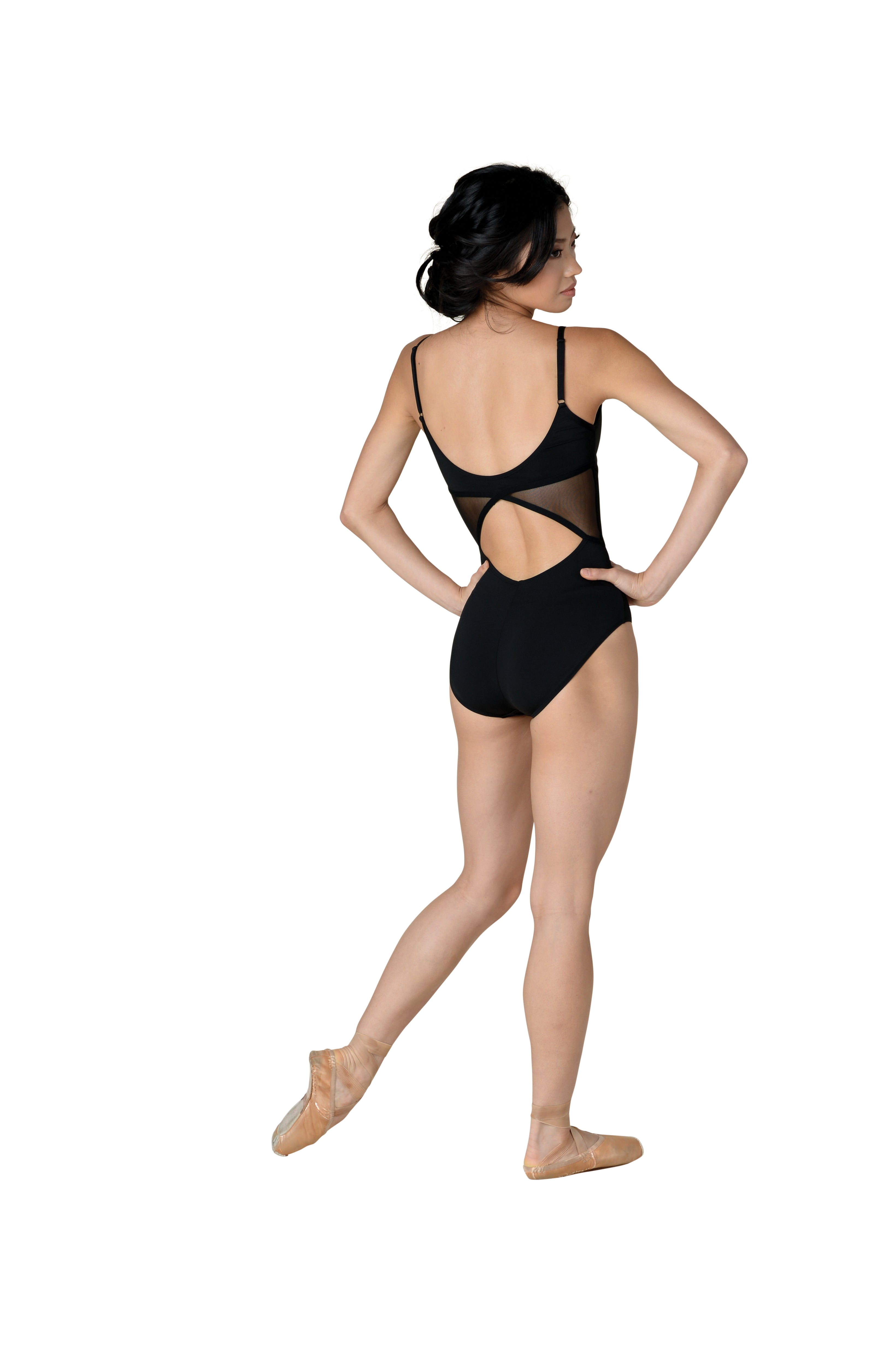 Adult Alexis Camisole Leotard With Mesh Inserts