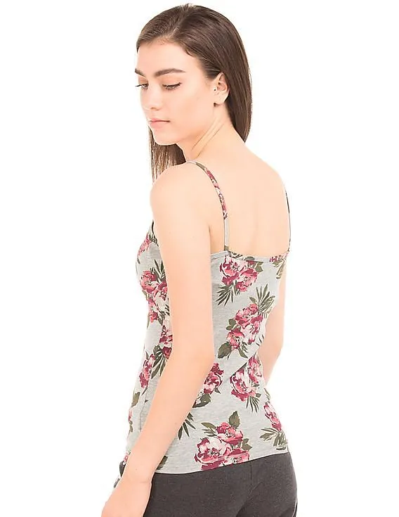 Aeropostale Floral Print Cotton Elastane Camisole