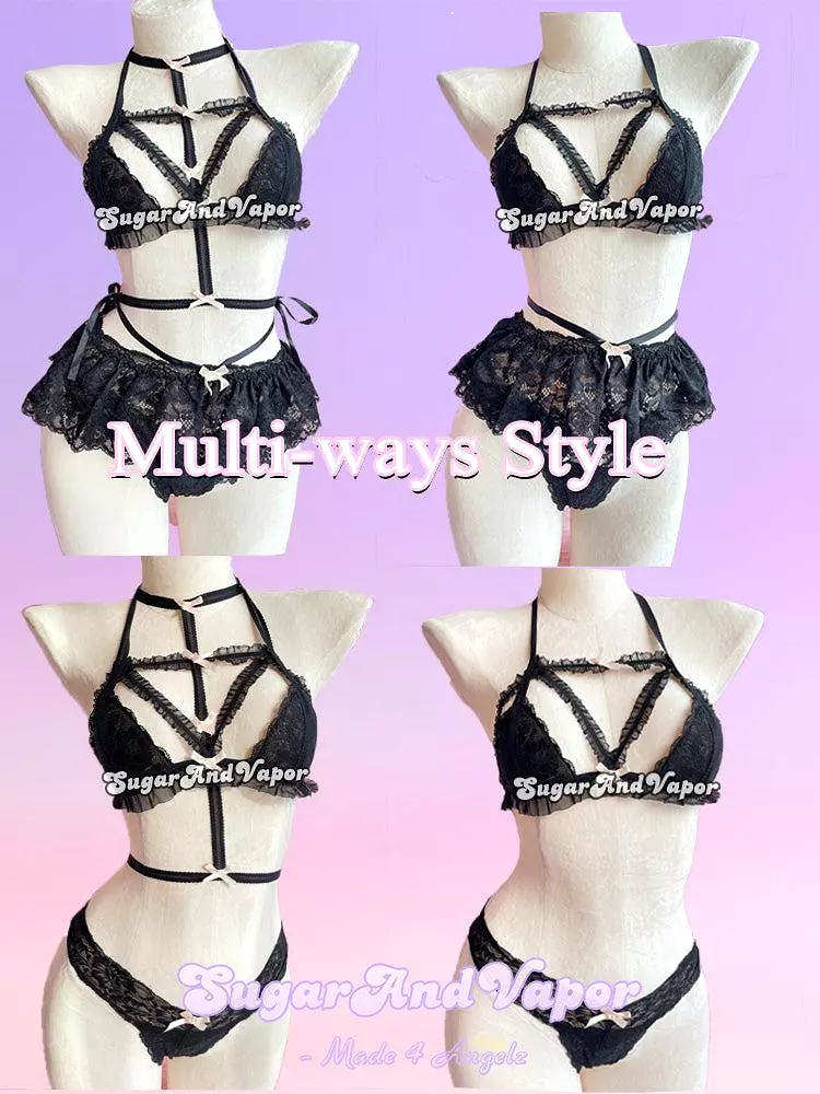 Agatha Bows Multi-ways Intimates 4 Pcs Set