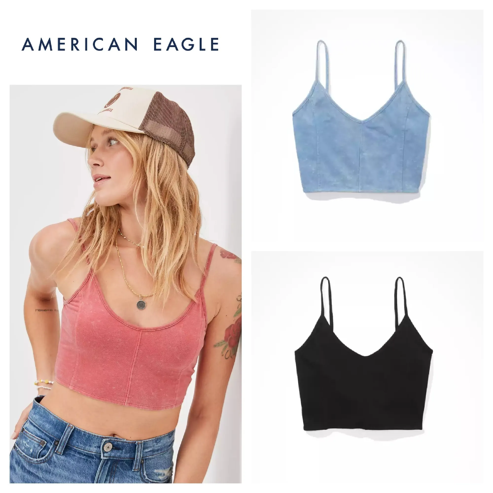 American Eagle Outfitters  |Sleeveless Street Style Plain Tanks & Camisoles