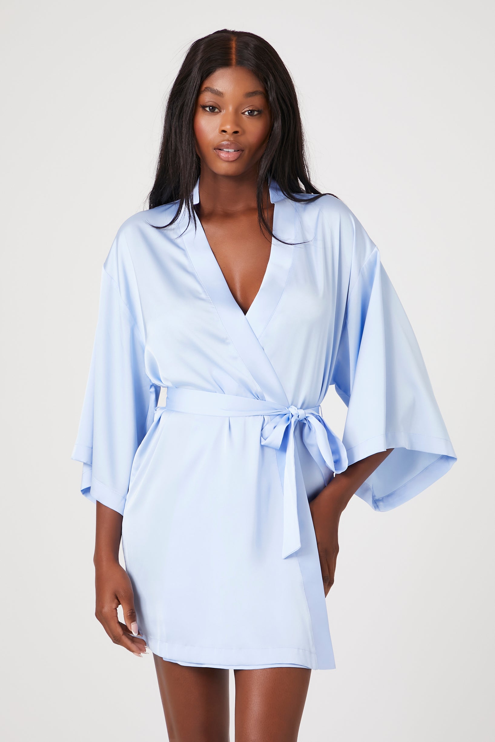 Belted Satin Robe