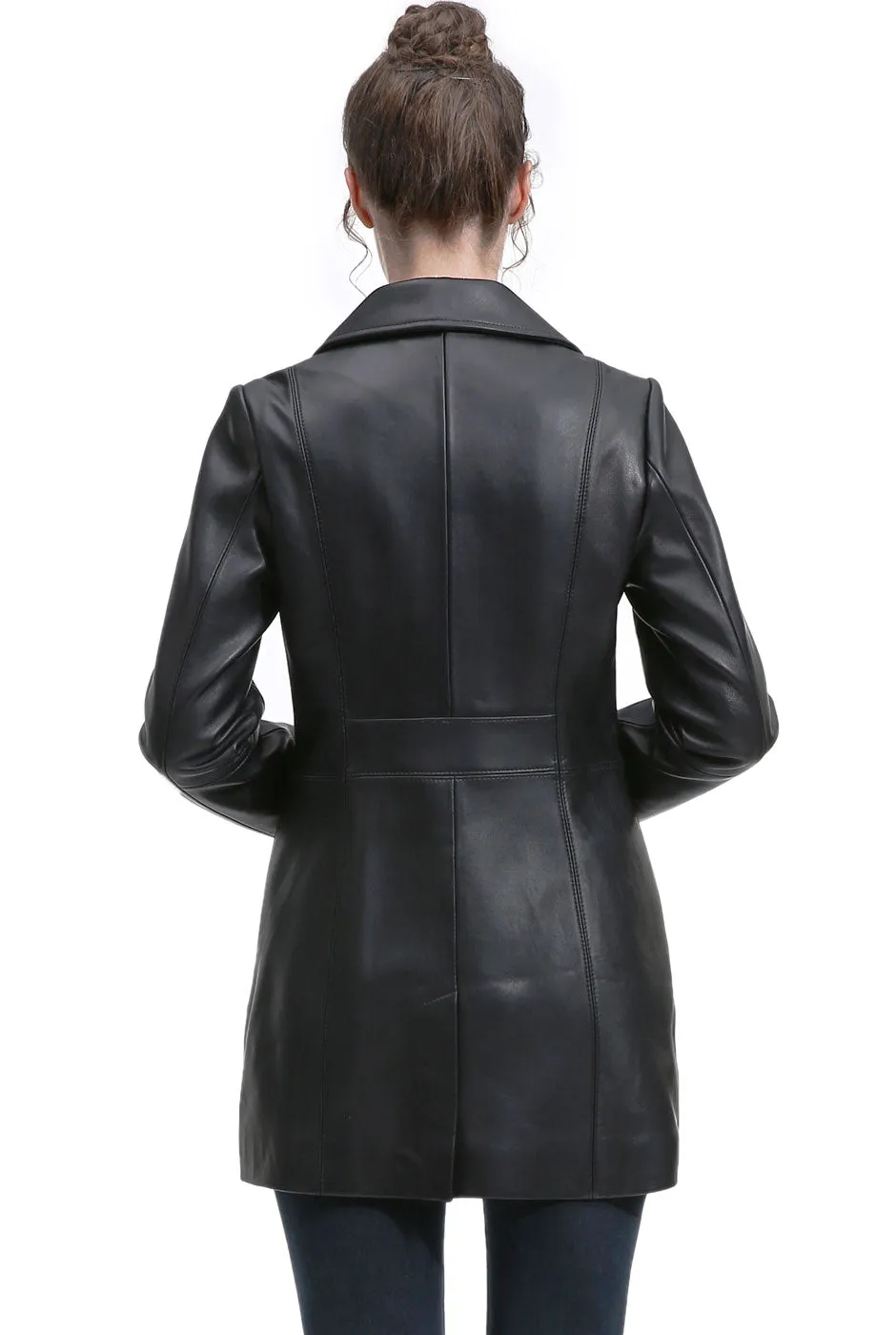 BGSD Women Rosie Lambskin Leather Coat