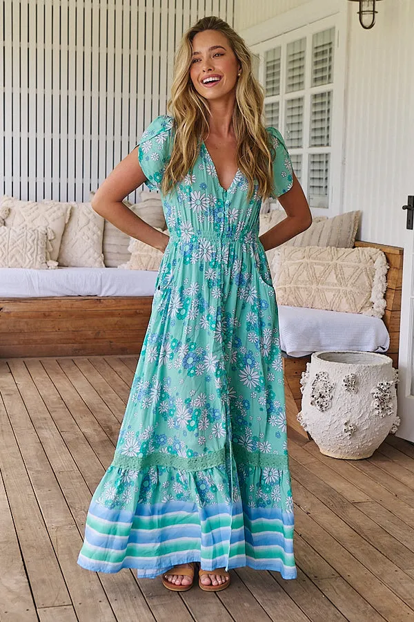 Carmen Maxi Dress Malina print