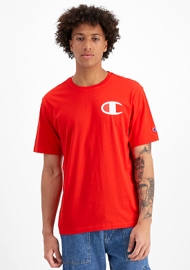 Champion Mens C Logo Short Sleeve Tee Red <br> AY68N GJR