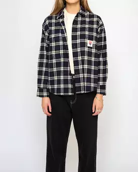 CHEMISE DEUS FEMME FLANNEL CHECK NAVY