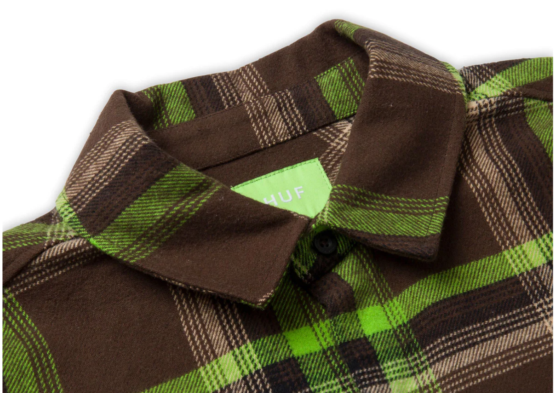 CHEMISE HUF SORRENTO FLANNEL CHOCOLATE