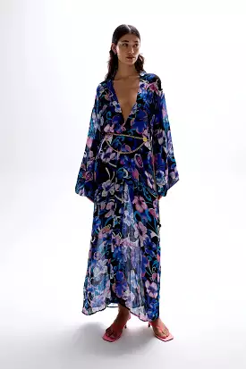 Cin Cin - Fortune Robe - Hibiscus Blue