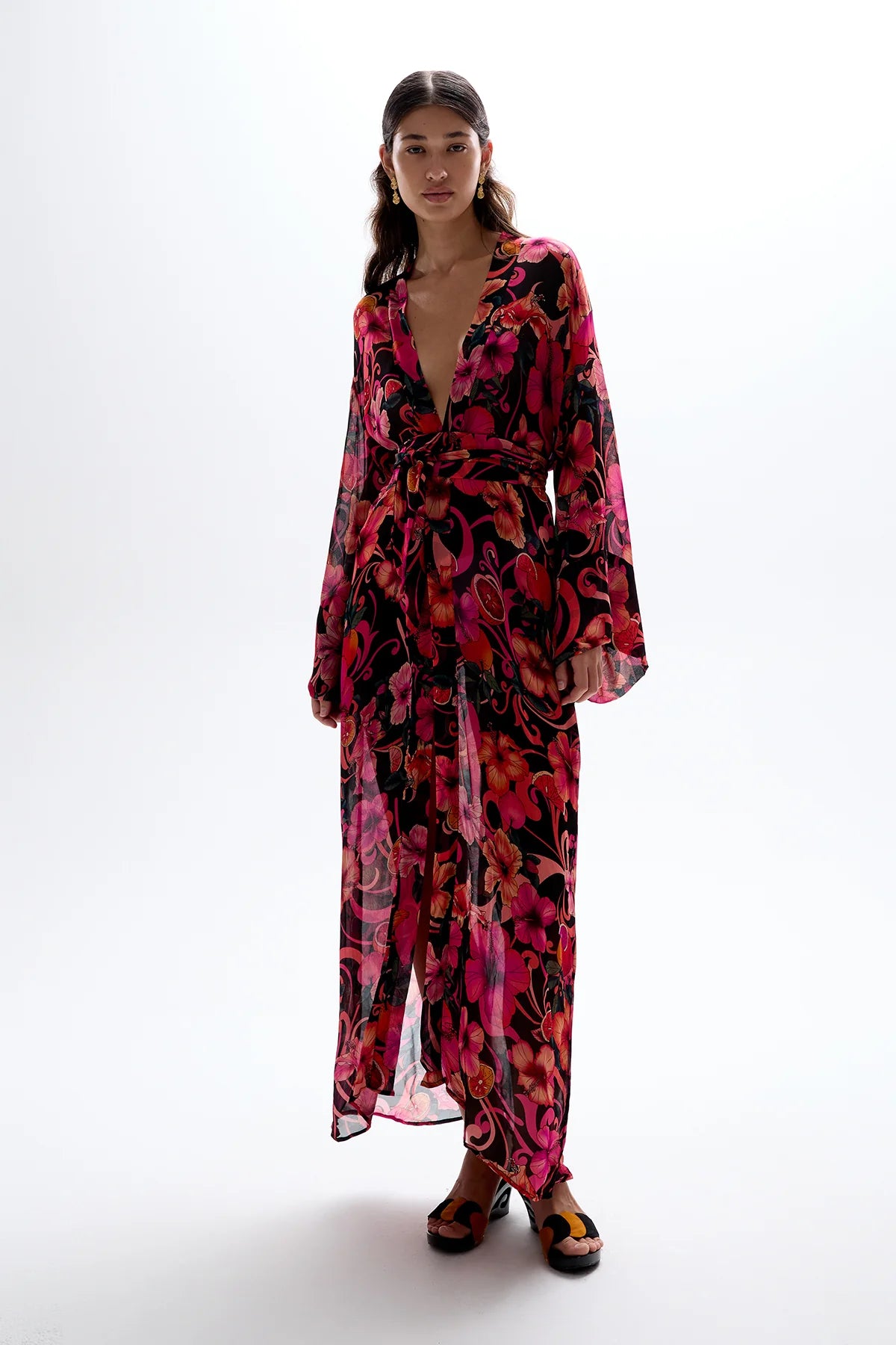 Cin Cin - Fortune Robe - Hibiscus Pink