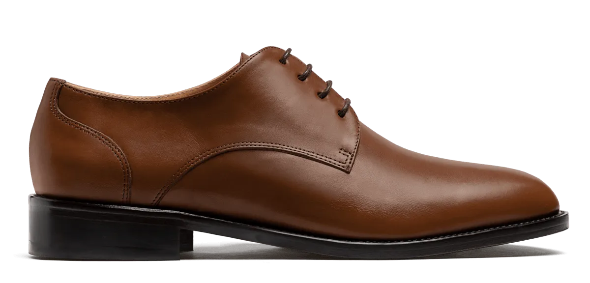 Derby shoes in brown leather