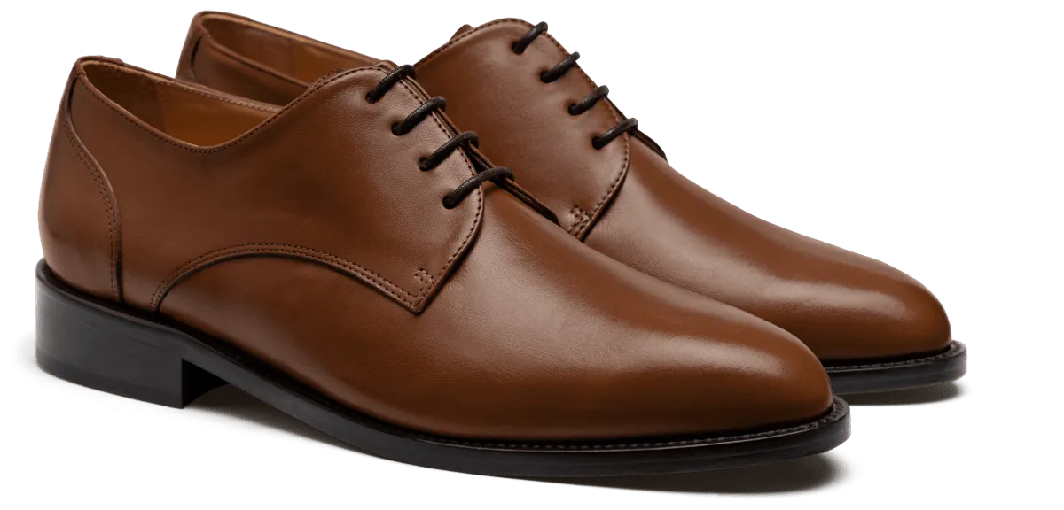 Derby shoes in brown leather