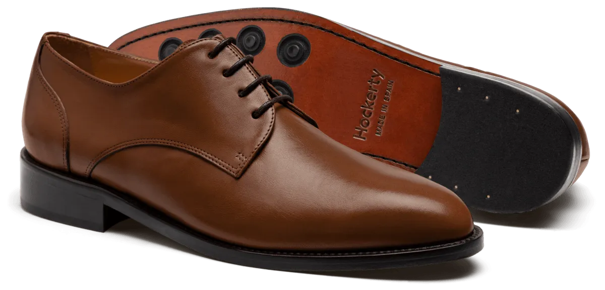 Derby shoes in brown leather