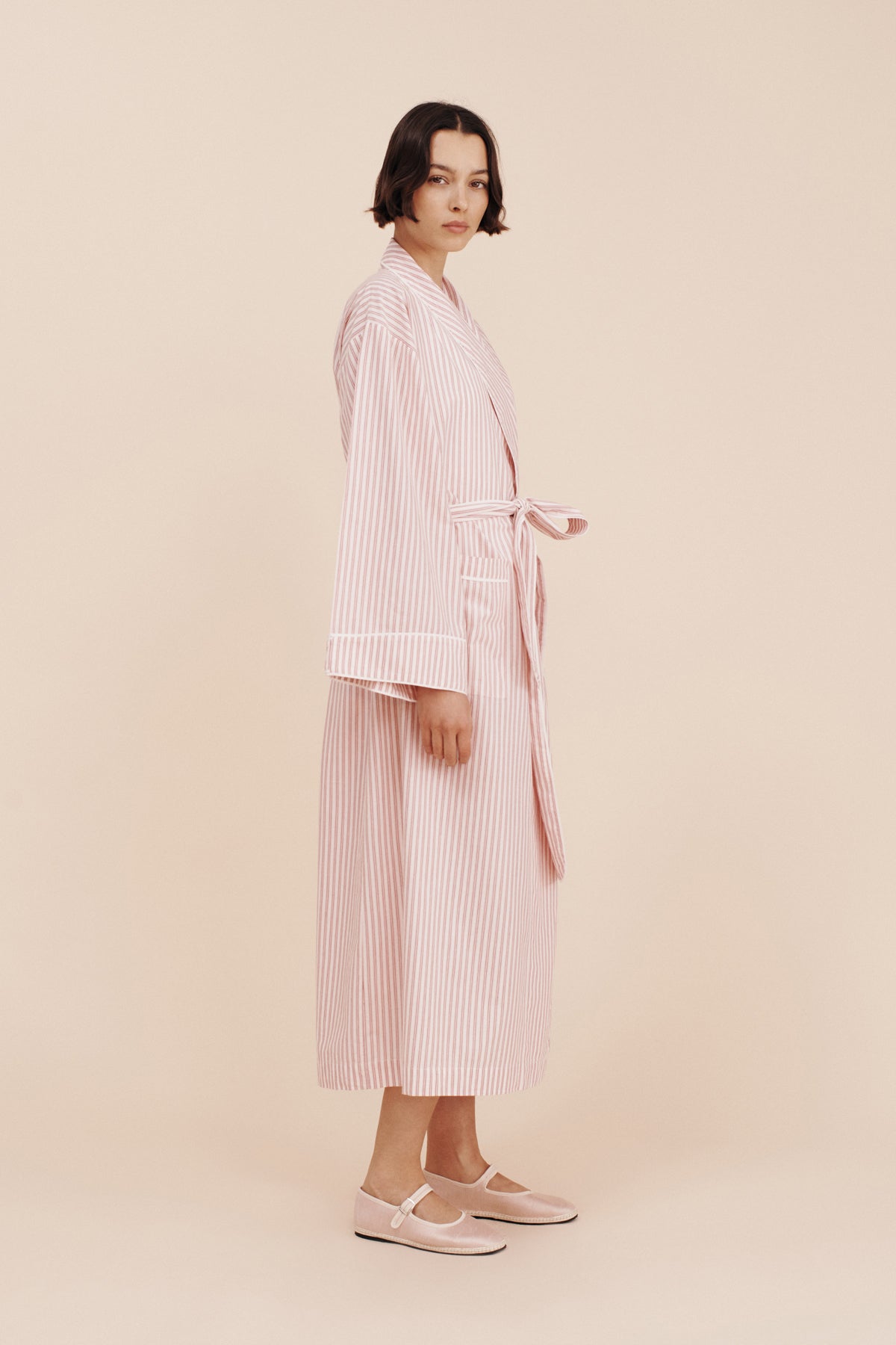 EDIE ROBE - STRAWBERRY STRIPE