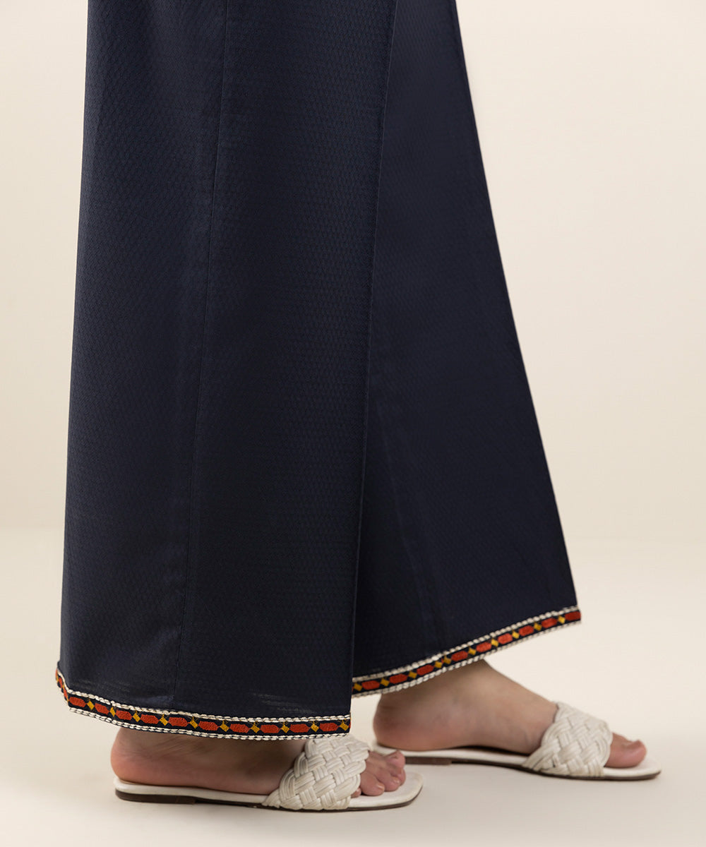 Embroidered Dobby Culottes