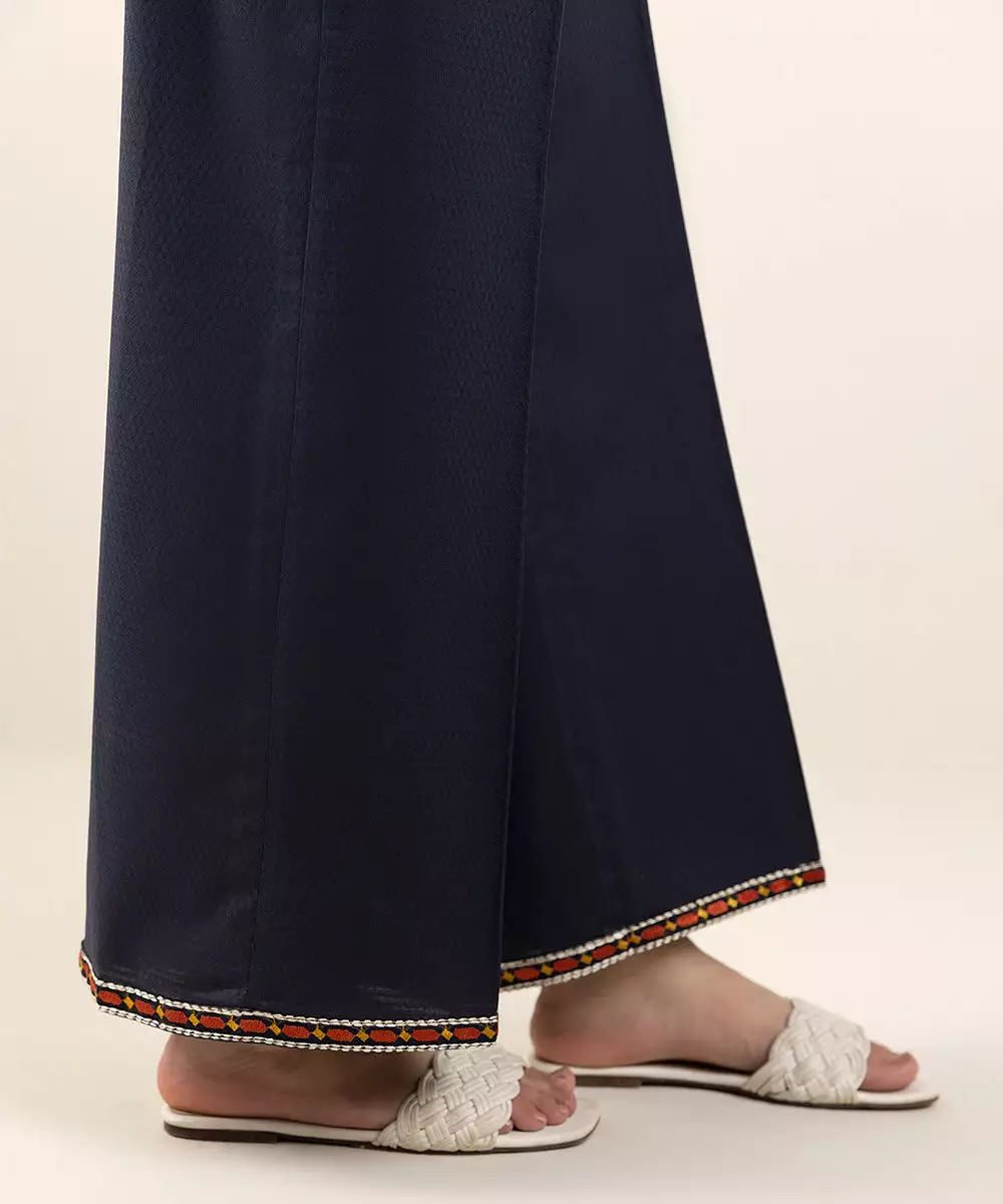 Embroidered Dobby Culottes