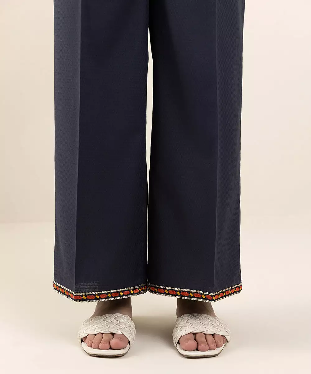 Embroidered Dobby Culottes