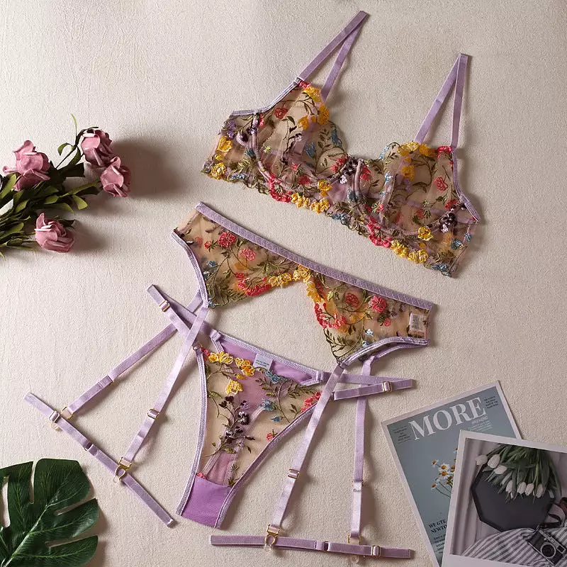 Floral Lingerie Set