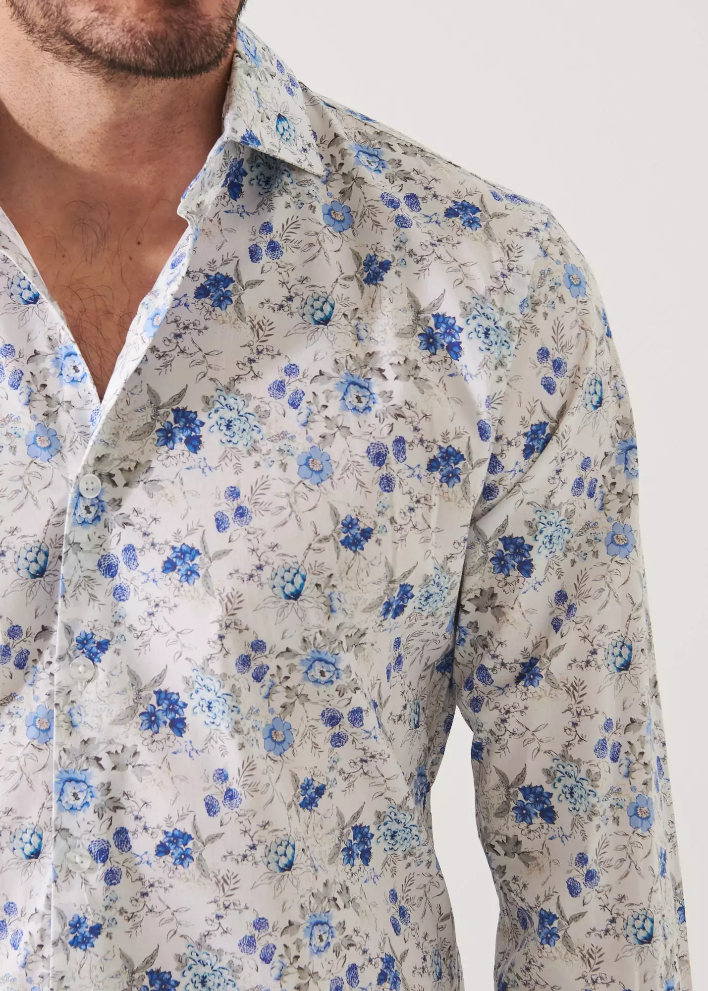 FLORAL LONG SLEEVE COTTON SHIRT