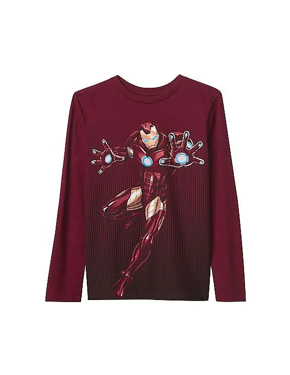 GAP Boys Red Mad Engine Iron Man Graphic Tee