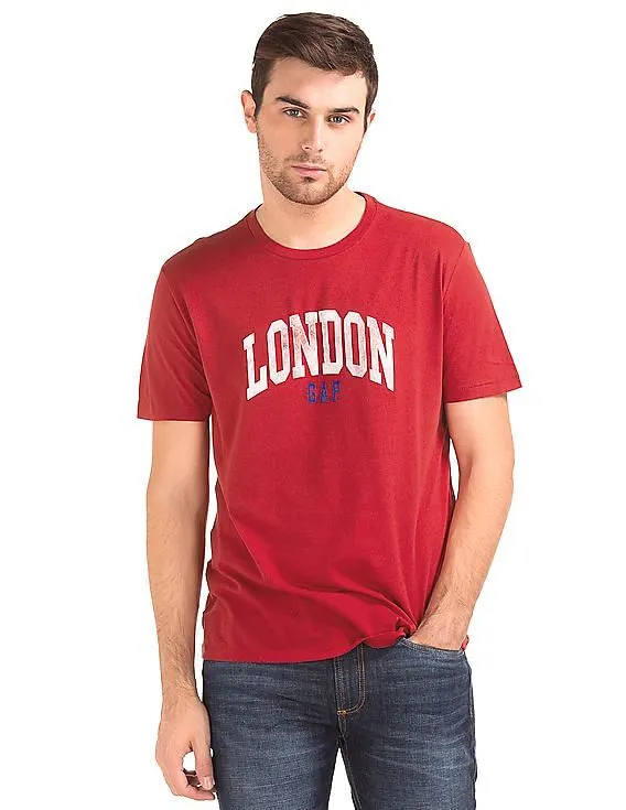 GAP Men Red Short Sleeve London City Tee