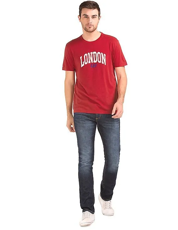 GAP Men Red Short Sleeve London City Tee