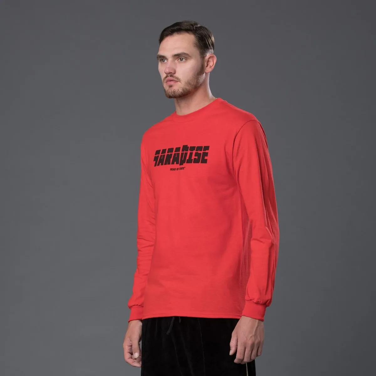 Head of State+ Paradise Long Sleeve Tee Shirt - Red