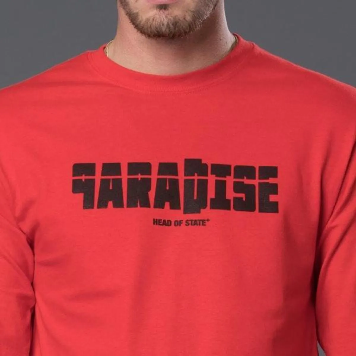 Head of State+ Paradise Long Sleeve Tee Shirt - Red