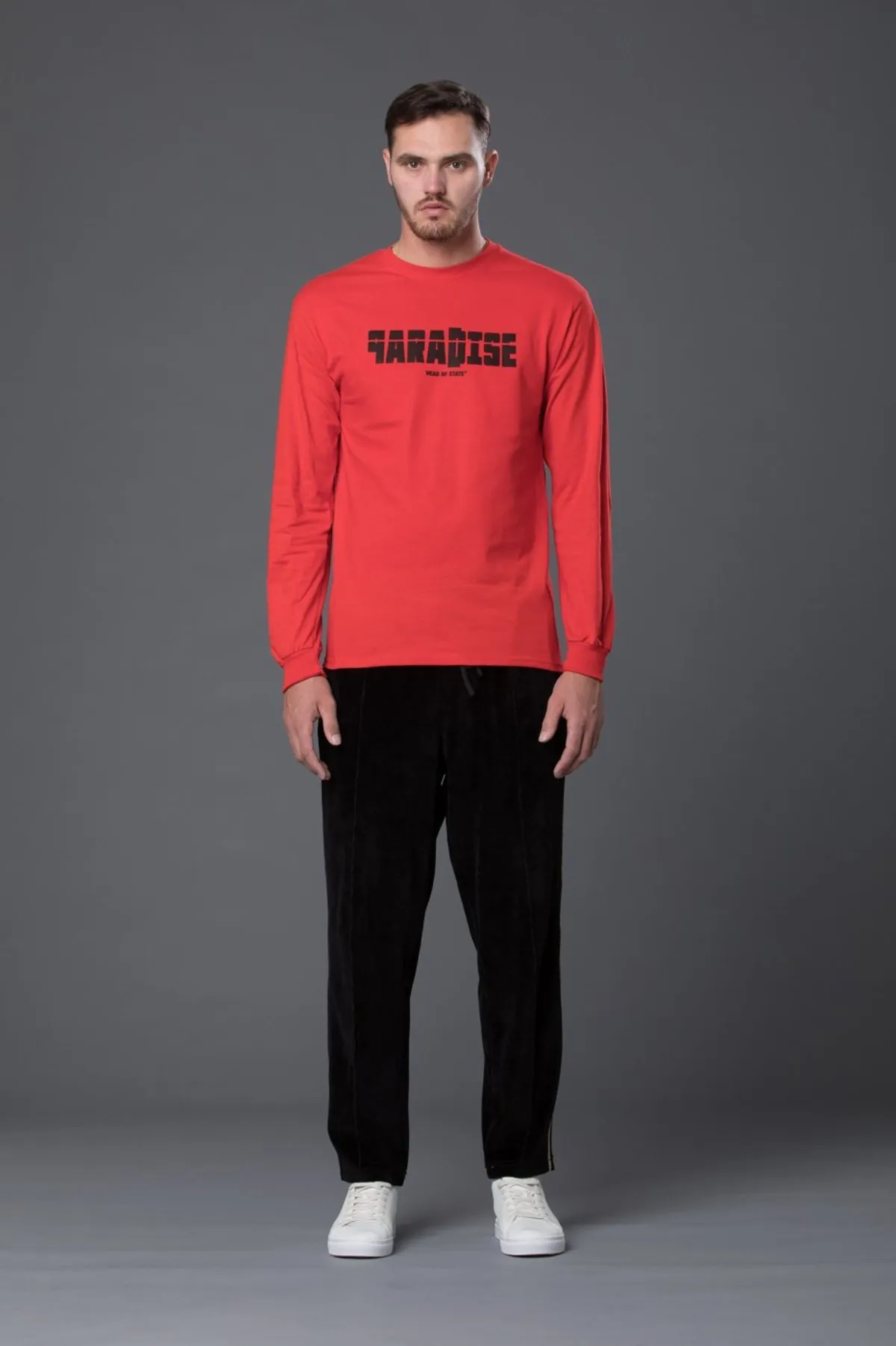 Head of State+ Paradise Long Sleeve Tee Shirt - Red