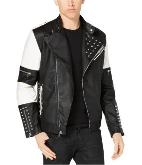 I-N-C Mens Studded Flight Bomber Jacket