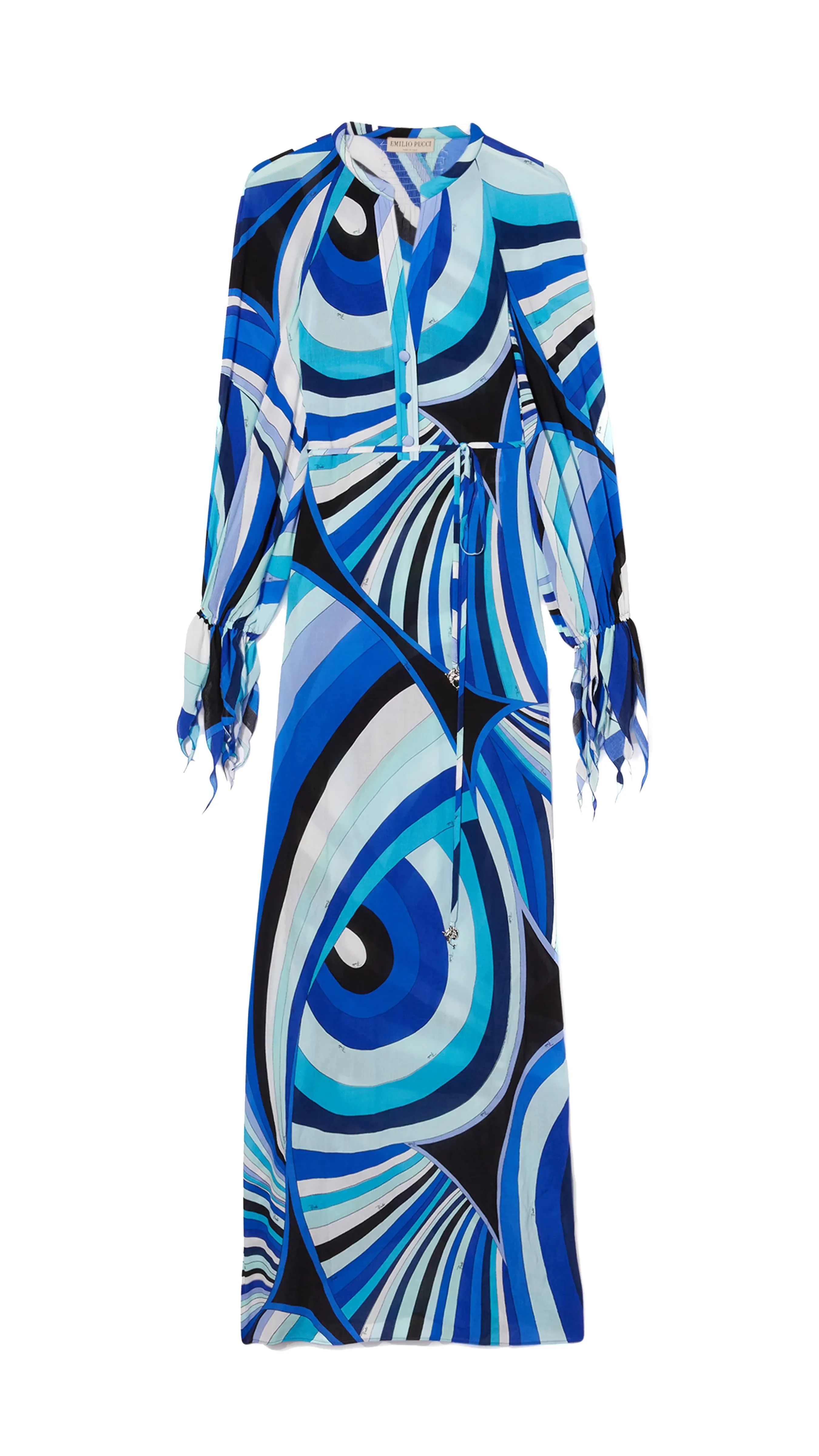 Iride-Print Maxi Dress - Blue