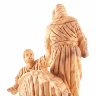 Jesus Christ Walks on Water, 10 Wood Carved Sculpture from the Holy Land