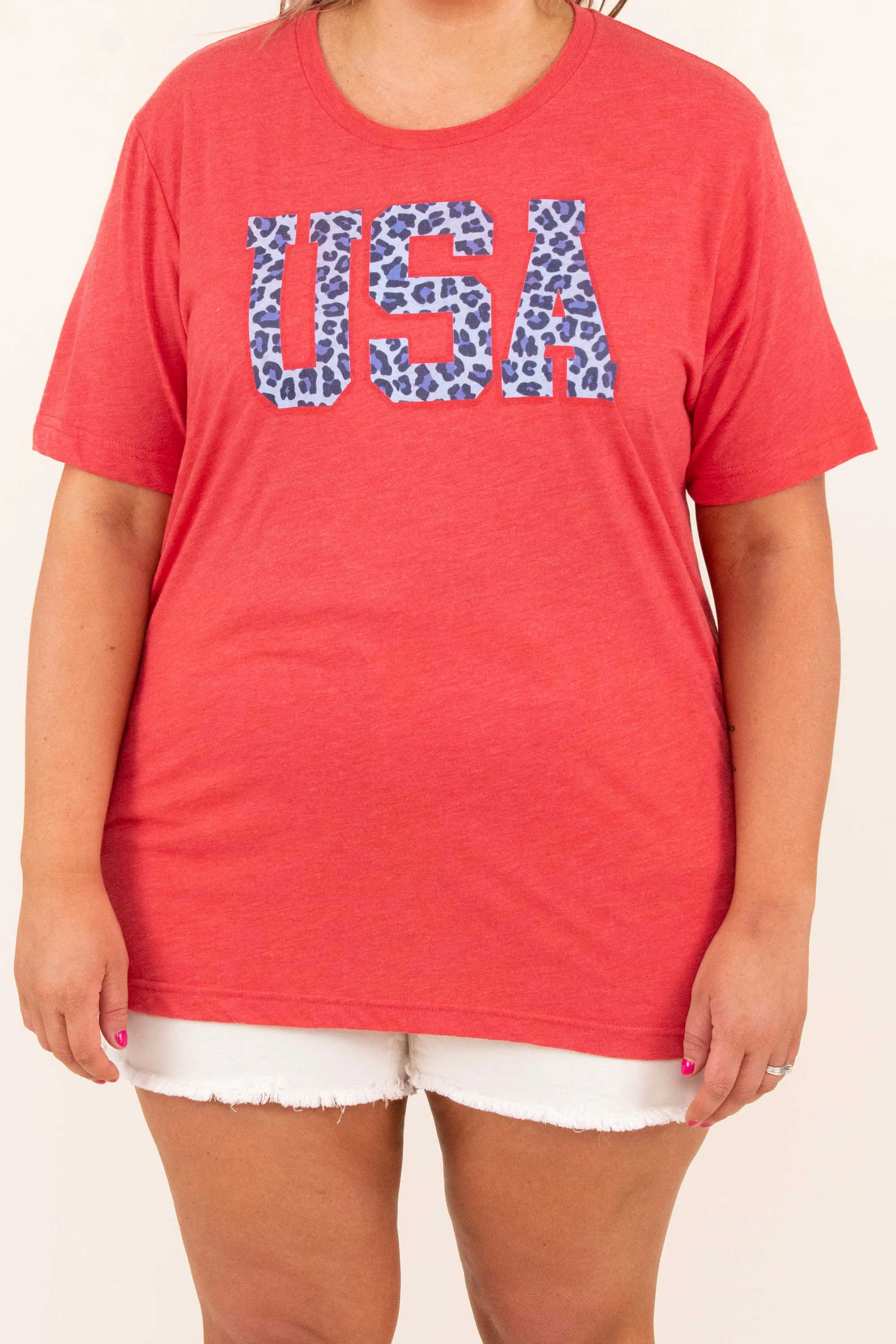 Liberty Leopard Tee, Red