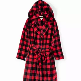 Little Blue House Buffalo Plaid Adult Robe