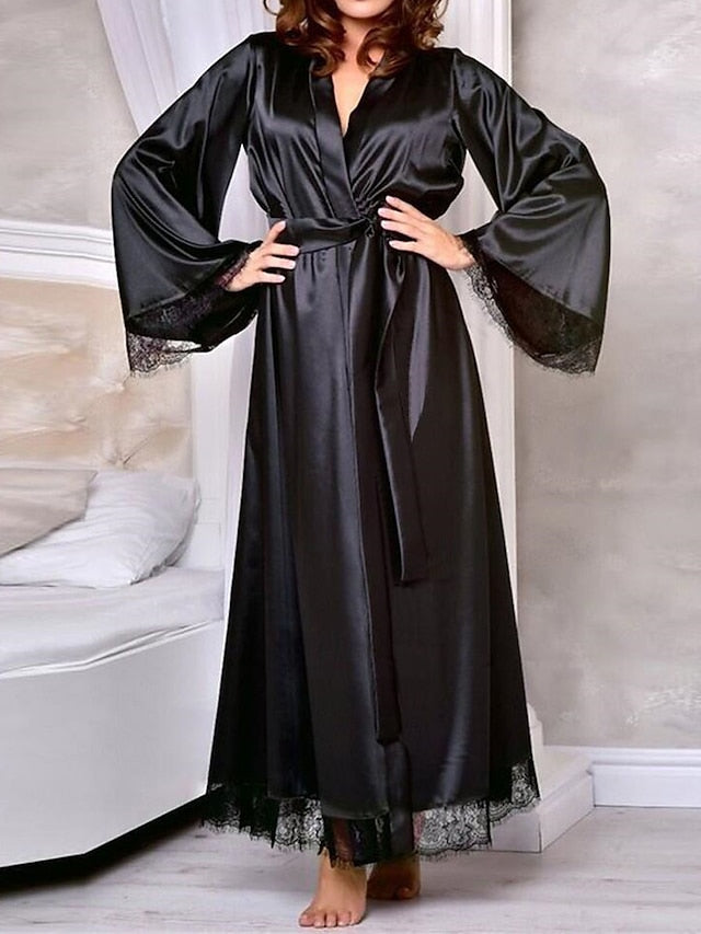 Luxurious Patchwork Silken Robe for Women