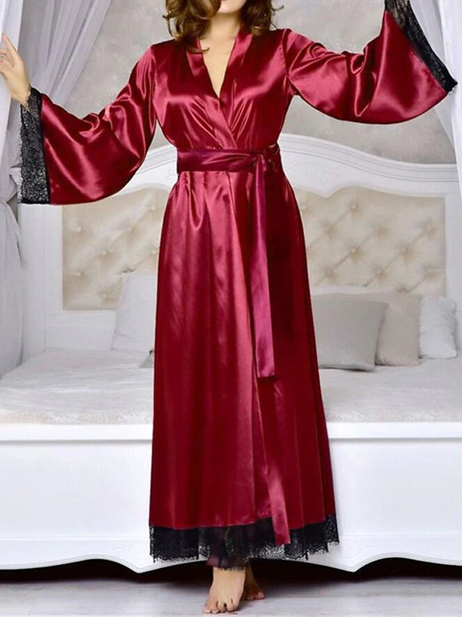 Luxurious Patchwork Silken Robe for Women