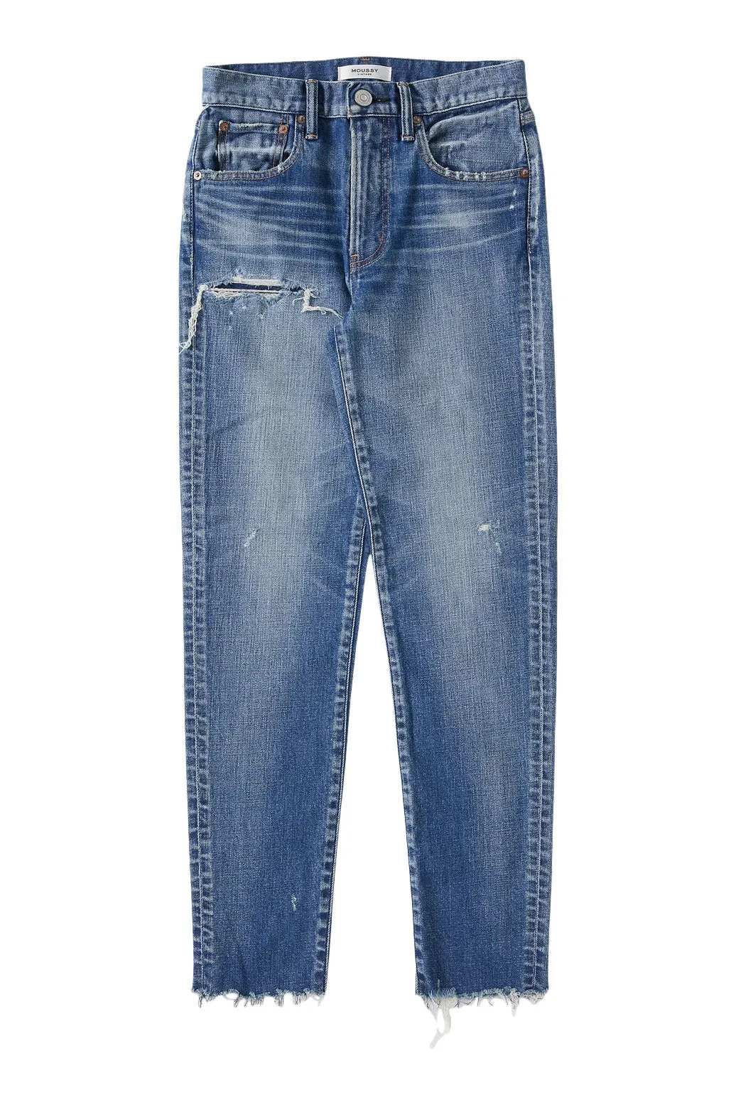 Moussy Denim Hammond Skinny High-Waisted Jean in Blue