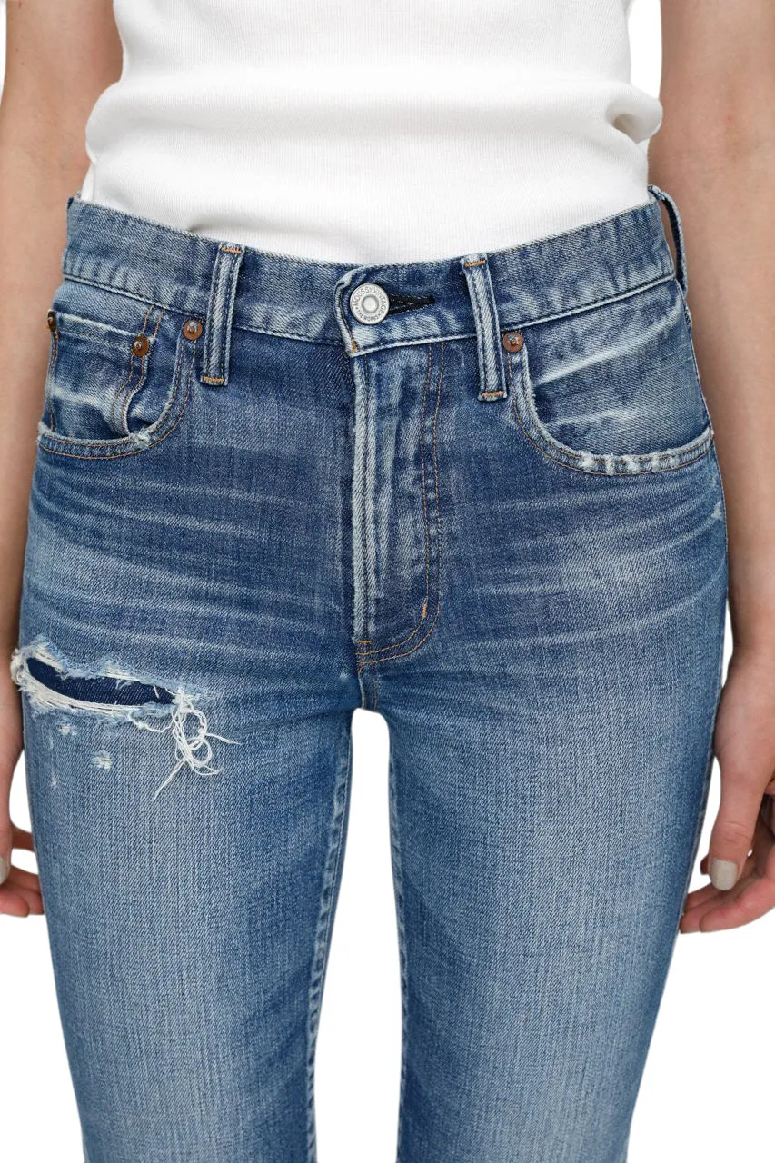 Moussy Denim Hammond Skinny High-Waisted Jean in Blue