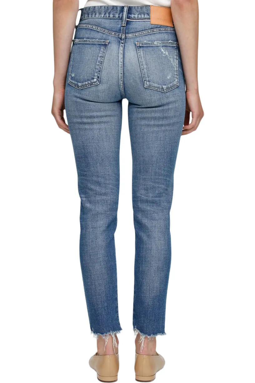 Moussy Denim Hammond Skinny High-Waisted Jean in Blue