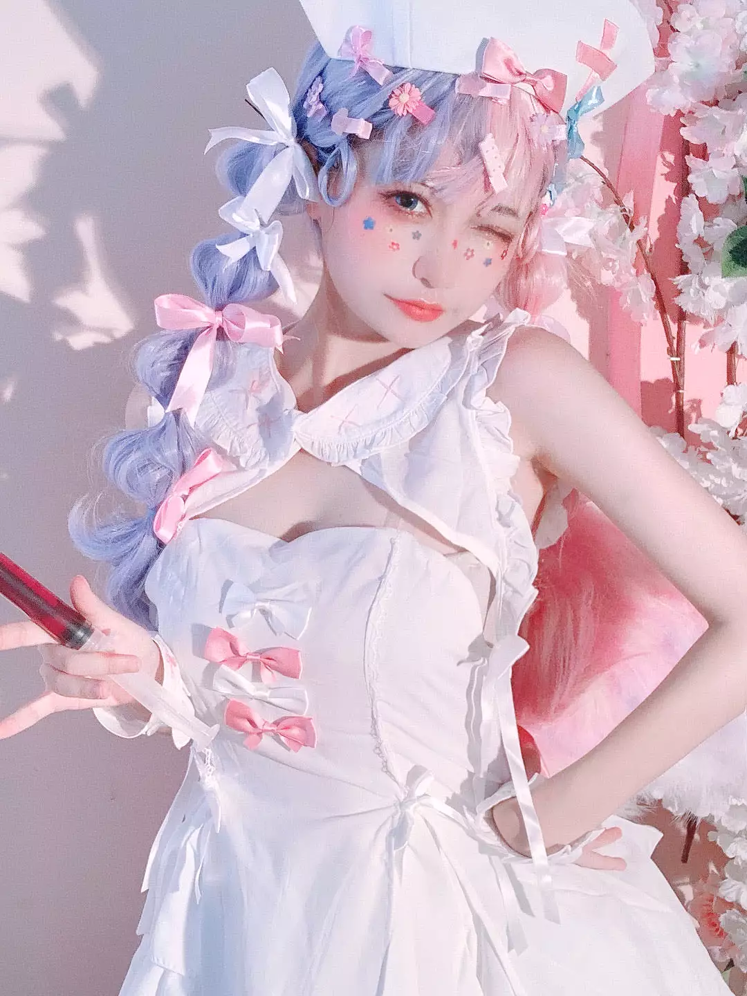 nurse pinky lingerie set cosplay