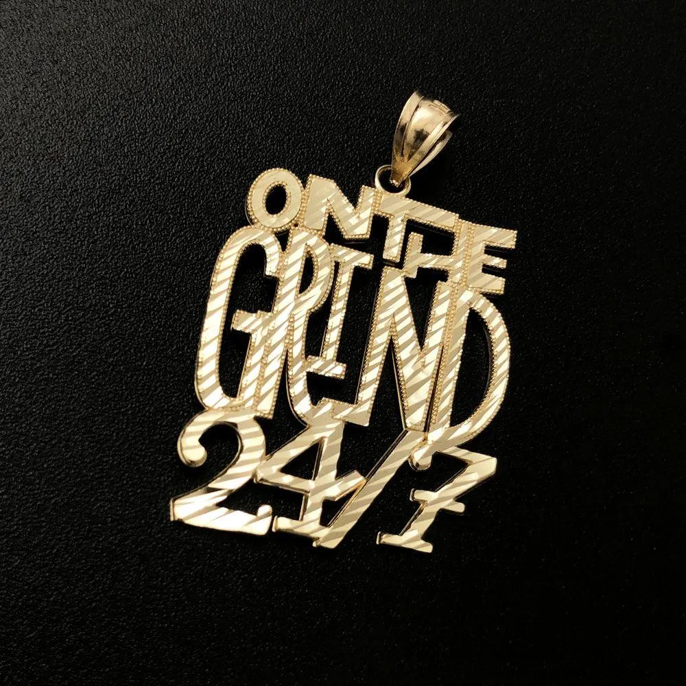 On The Grind 24/7 10K Yellow Gold Pendant