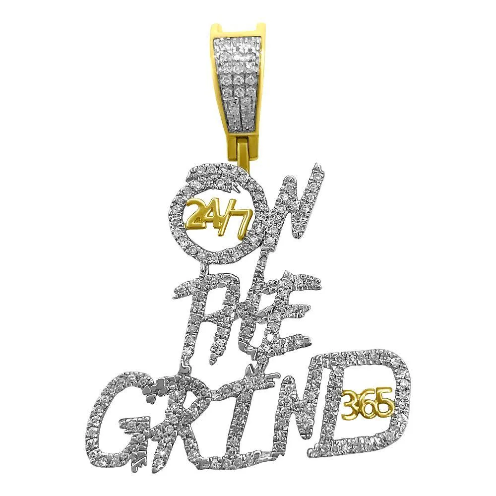 On The Grind 24/7 365 Diamond Pendant .42cttw 10K Yellow Gold