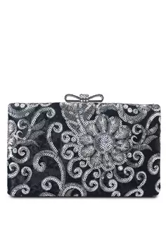 Papillon Clutch Papillon Floral Sequinne Clutch