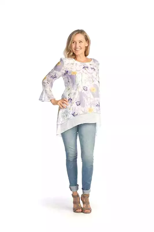 Papillon Floral Layer Top - 12117