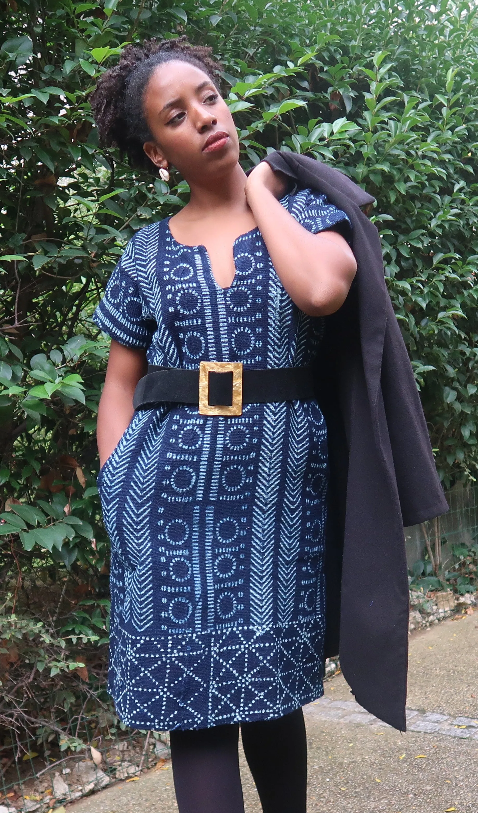 Robe droite Farafina en Galafini tissé du Mali