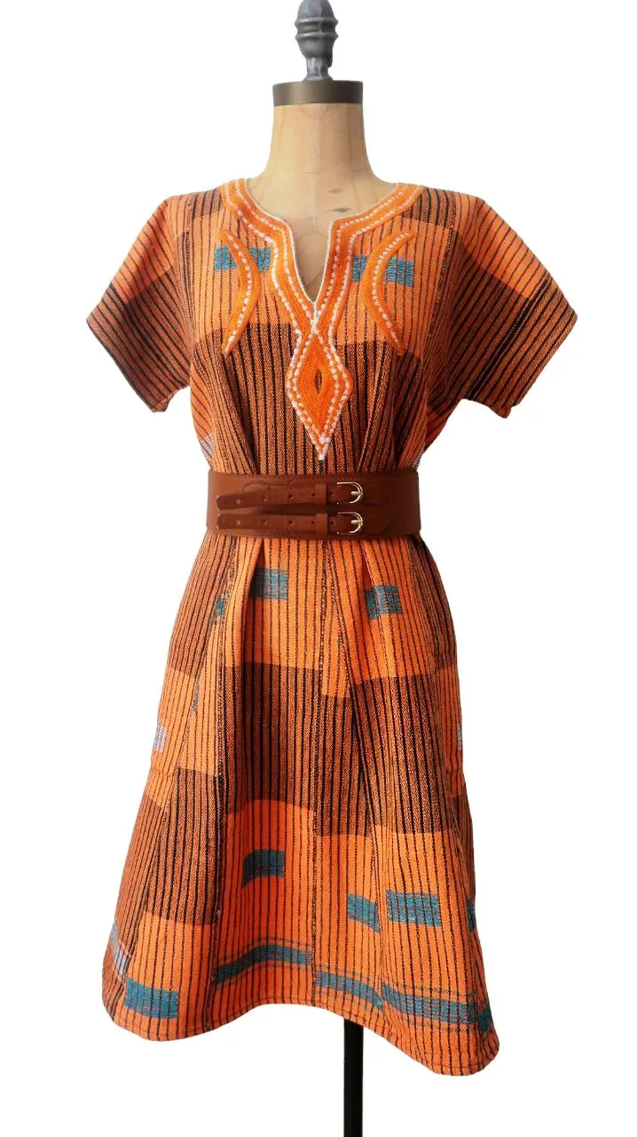 Robe en Pagne Senoufo de Waraniéré - 100% Coton - Mode Africaine - Kaolack Creations