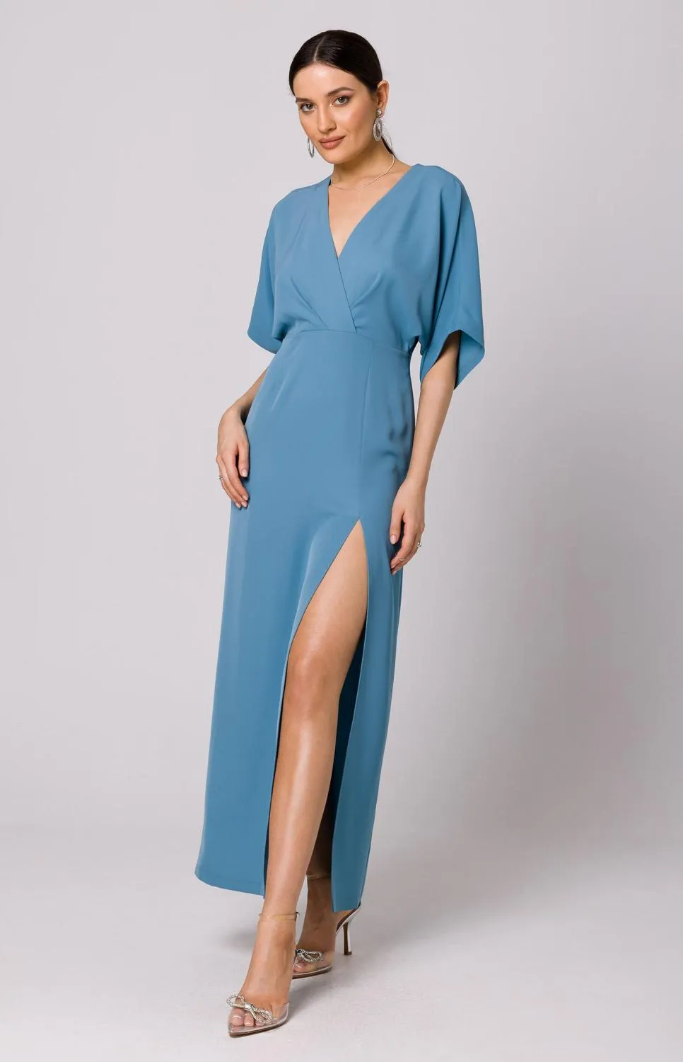 Robe maxi bleu ciel