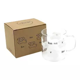 Run Dogs Graphic Mugs Clear Glasses Printed Vintage Retro Style Cups Gifts Kitchen Dinnerware Cold Hot Milk Coffee