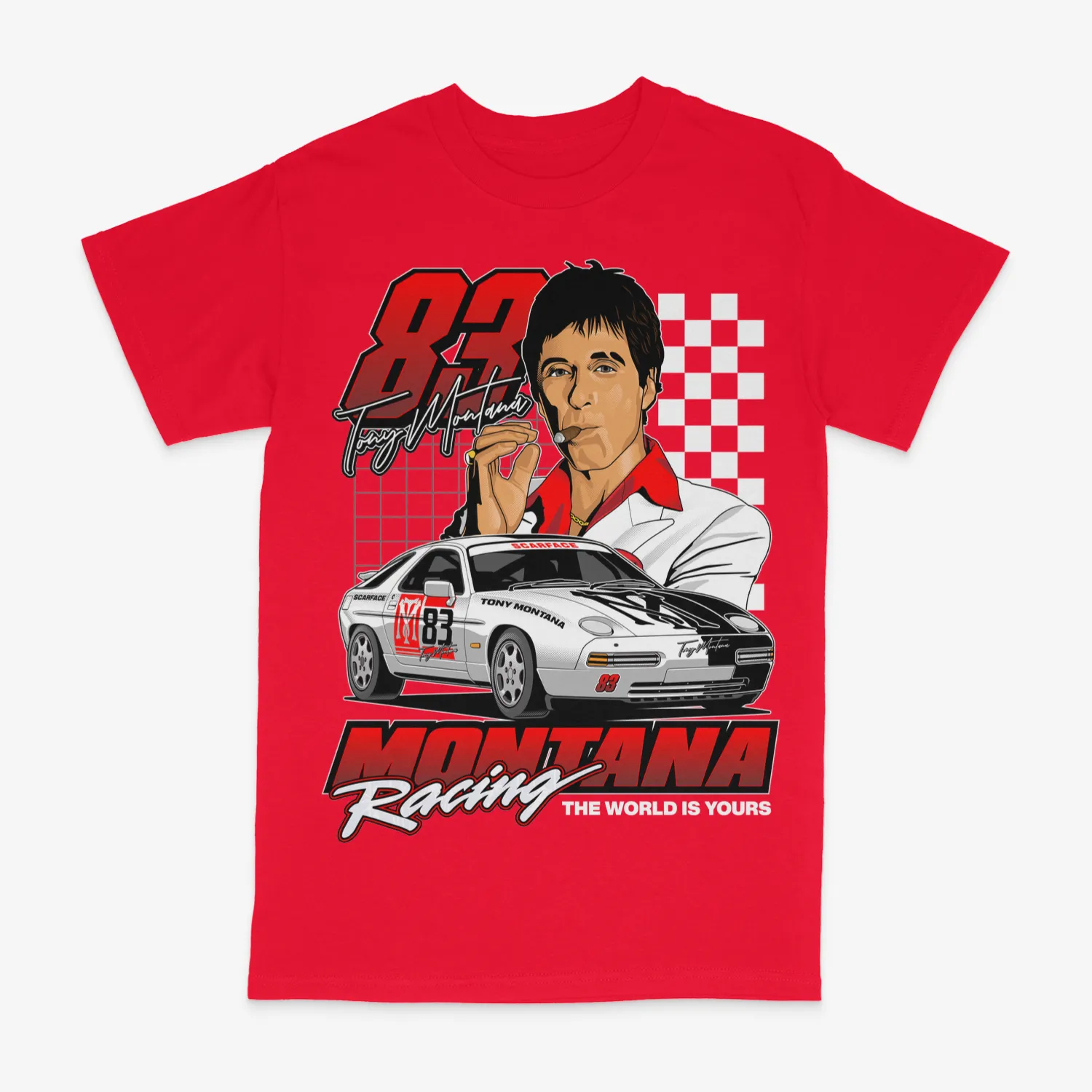 Scarface Montana Racing Red Tee