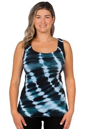 Skinny Tees Tie Dye Lines Tank