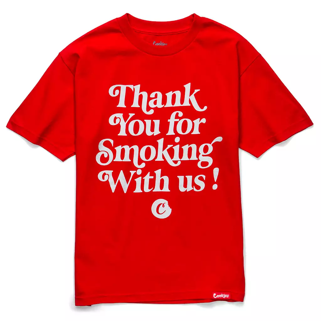 SMOKE WITH US TEE RED